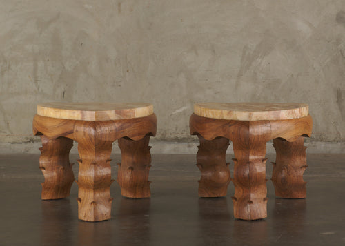 PAIR OF AREQUIPA SIDE TABLES BY MIKE DIAZ